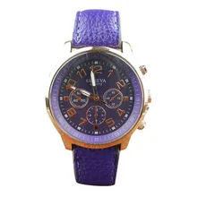 2016 Fashion Womens Mens New Unisex Leather Band Analog Quartz Vogue WristWatch Watches Bracelet Wrist Watches relojes Gift