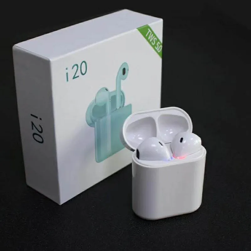 

2019 new Original i20 air TWS mini Wireless Bluetooth 5.0 super 3D bass stereo ear buds for all cell