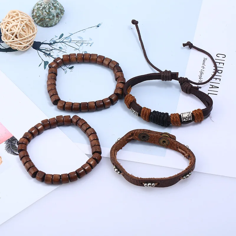 Новый набор тканых украшений DIY аксессуары из сплава деревянные бусины