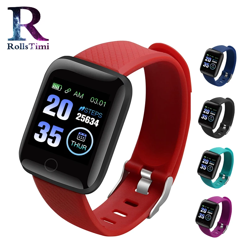 

116plus Smart Watch Blood Pressure Heart Rate Monitor Mnformation Reminds Sports Waterproof Pedometer Men Smart Watch