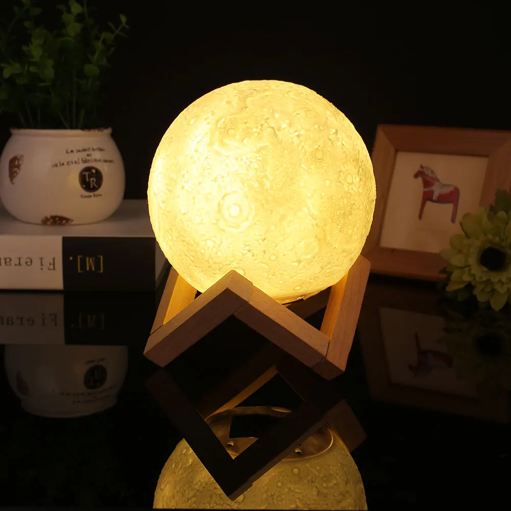 3D Луна Ночник Печати Простой Личность Лунный Лампы Украшения Дома Подарки