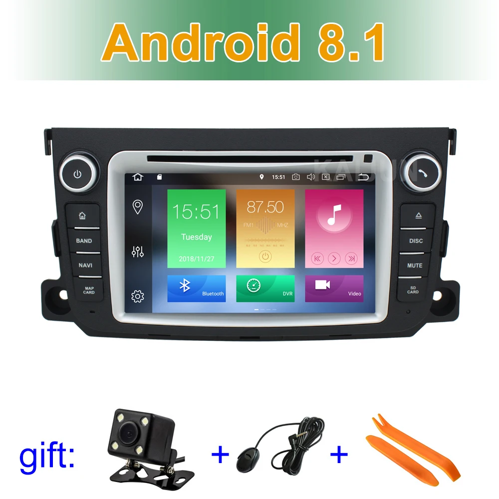 

Android 8.1 Car DVD Player for Mercedes/Benz Smart Fortwo 2011 -2014 with GPS Radio BT WiFi