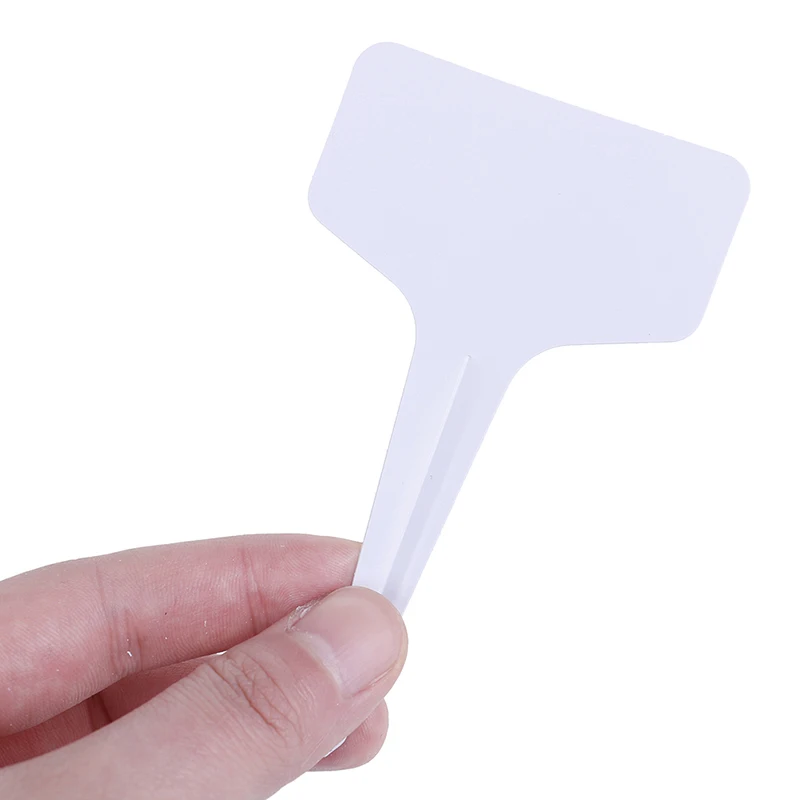100 pcs Garden Labels gardening plant classification sorting sign tag ticket plastic writing plate board Plug in card white