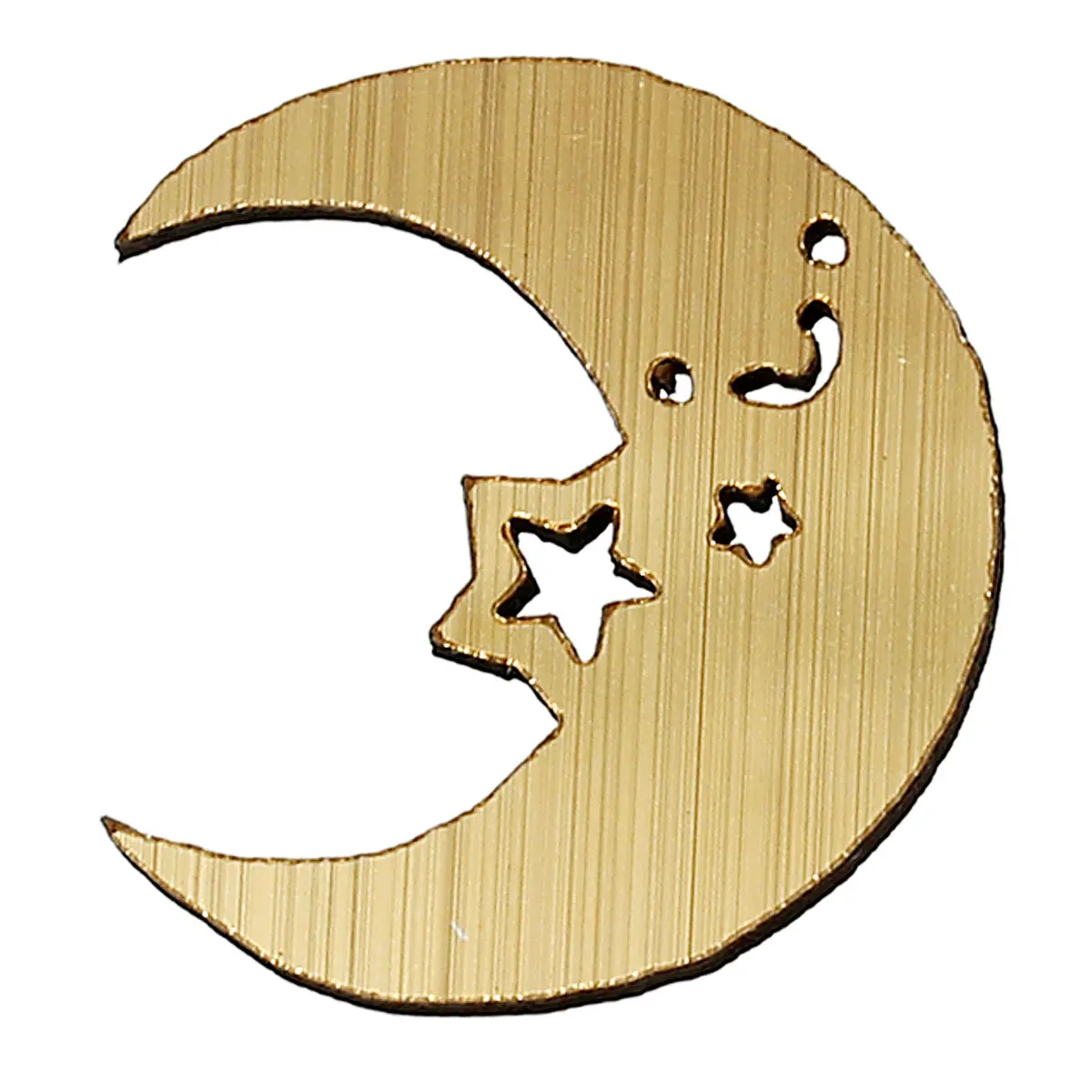 Wood Scrapbooking Embellishments Art Craft Collection Moon Golden Star