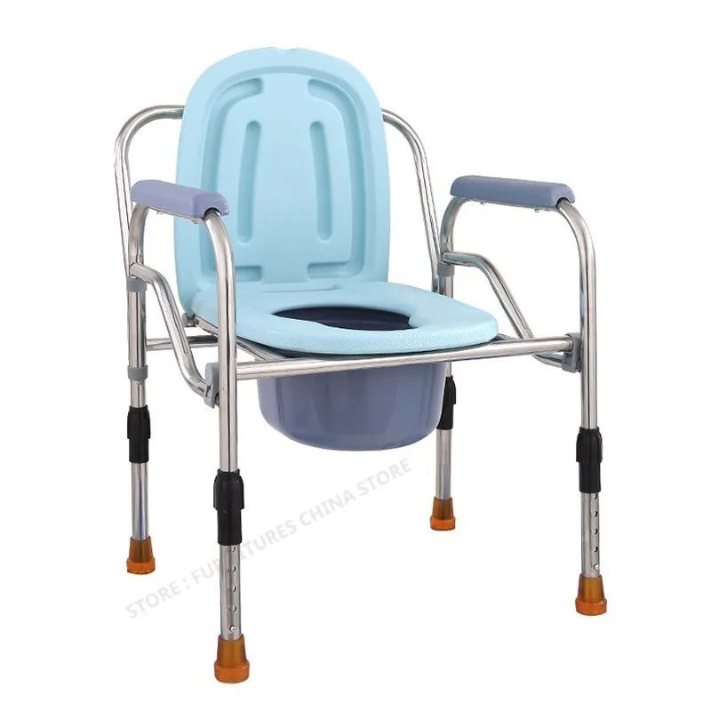 

Toilet Chair For Elderly Shower Chair Toilet Foot Stool Walkers Portable Chair With Armrests height adjustable