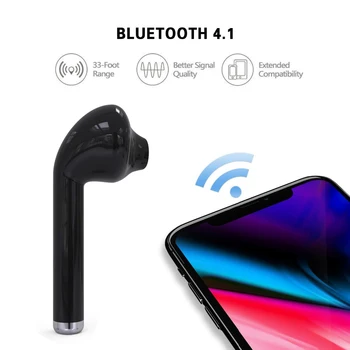 

I8L Mini bluetooth Earphone Wireless Headset Earbud In-Ear earpiece for Apple iPhone X 8 8 plus Supports Volume Control