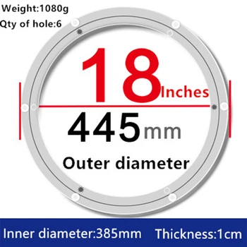 

1piece 18 inches 44.5cm Big Aluminium Alloy Swivel Plate Lazy Susan Turntable Dining Table for Kitchen Furniture