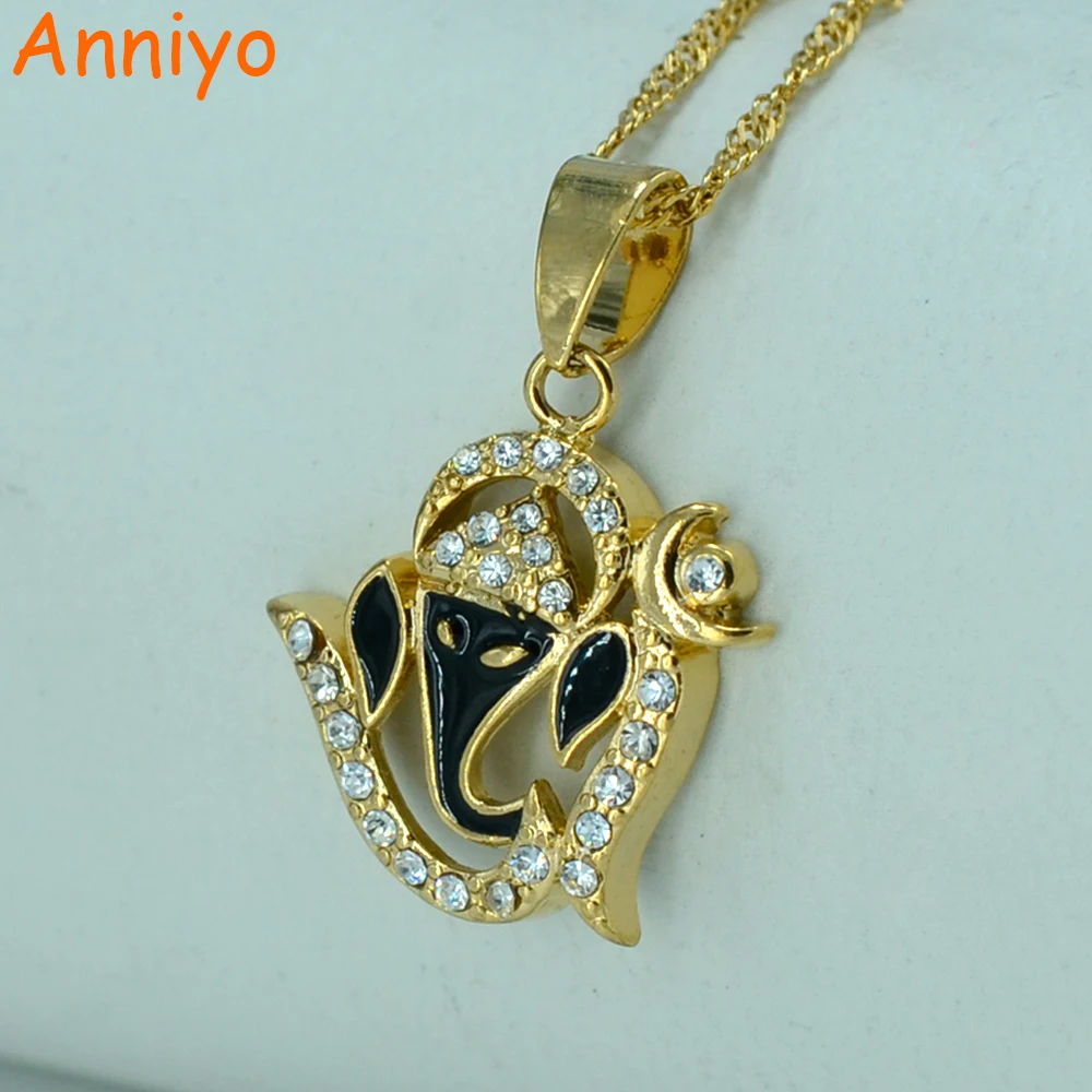 Anniyo India Yoga Necklace Pendant Women OHM Hindu Buddhist AUM OM