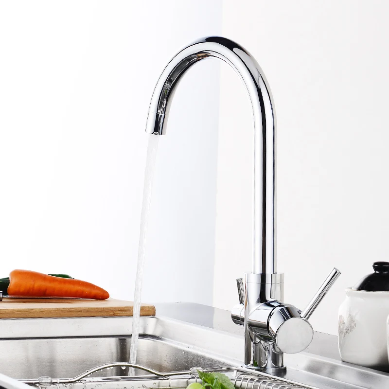 Fapully Solid Brass Chrome Water Purifier Kitchen Faucet 3 Way Double Function Water Filter Mixer Tap Three Way Kitchen Tap Fapully Solid Brass Chrome Water Purifier Kitchen Faucet 3 Way Double Function Water Filter Mixer Tap Three Way Kitchen Tap