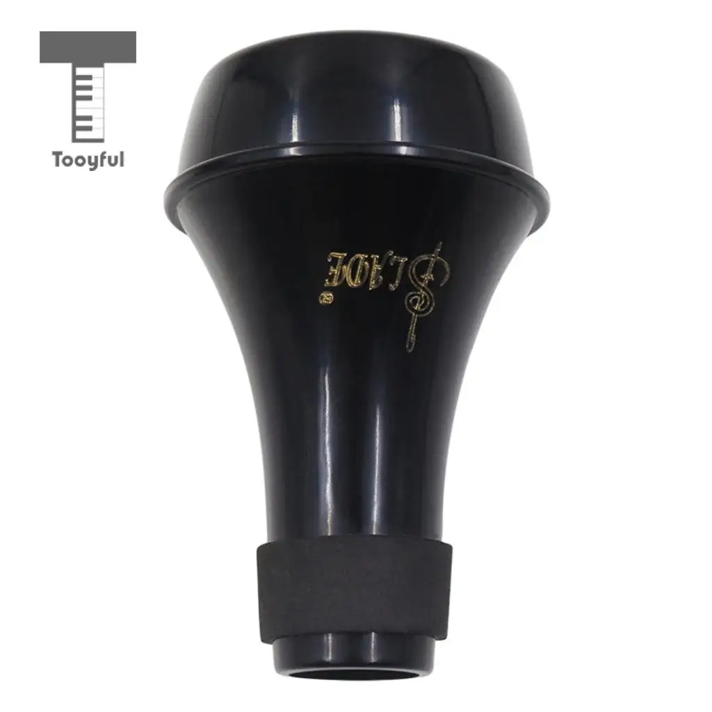 

Tooyful Practice Trumpet Straight Mute Plastic for Musical Instrument Silencer Black