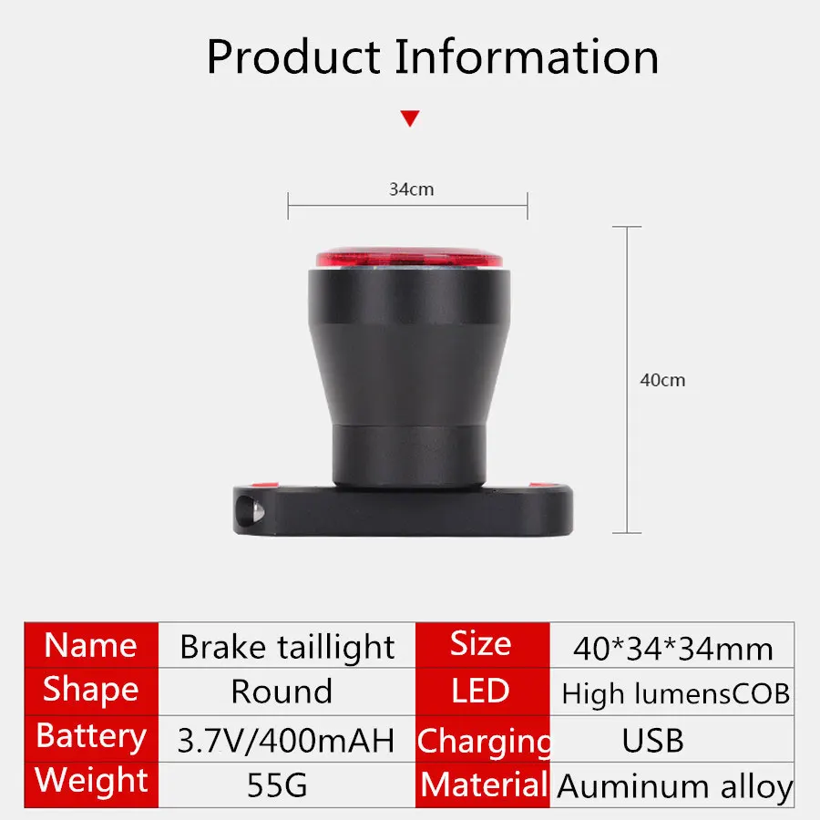 Flash Deal Cycling Taillight Bicycle Flashlight MTB Bike Rear Light Auto Start/Stop Brake Sensing IPX6 Waterproof LED Charging Safety Warm 1 Flash Deal Cycling Taillight Bicycle Flashlight MTB Bike Rear Light Auto Start/Stop Brake Sensing IPX6 Waterproof LED Charging Safety Warm 1