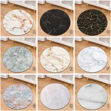 New Fashion Fashion Marble Pattern Round Flannel Bathroom Kitchen Carpet 60cm Bath Mats Kitchen Bathroom Home Decor doormat