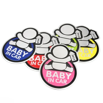 

Baby IN CAR Warning Decal 3D Sticker Reflective Waterproof Car Stickers For Mazda Ford Chevrolet Cruze Kia Skoda Audi BMW VW