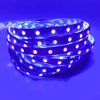 

UV Led Strip light 5050 SMD 60leds/m 395-405nm Ultraviolet Ray LED Diode Ribbon Purple Flexible Tape lamp for DJ Fluorescence