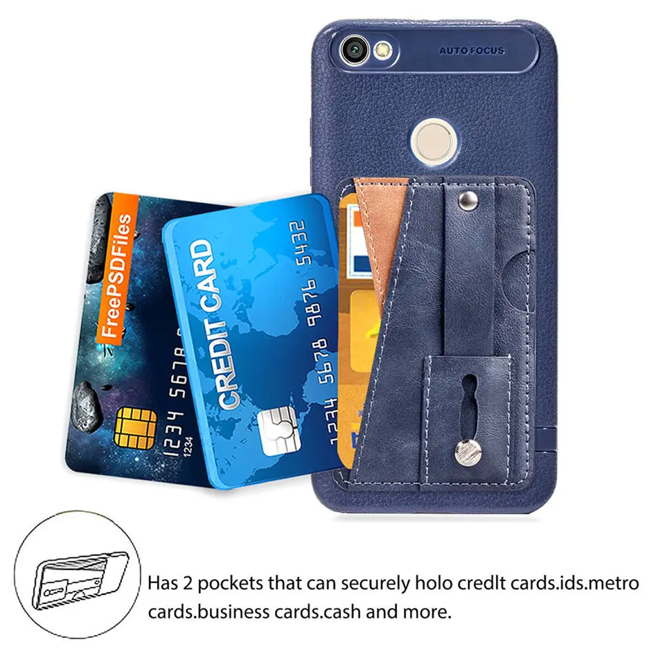 

Phone Back Cover For Xiaomi Redmi 4A Note 4 4X 5A 5 Plus Note5 Pro Case Card Slot Stand Features Men Business Casual Capa DP05E