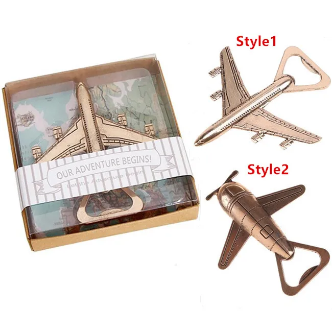 50pcs Airplane Bottle Opener Antique Plane Shape Beer Opener Wedding