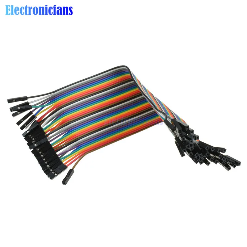 

40Pcs 2.54mm Dupont Cable Female to Female Colorful Dupont Jumper Wire 20CM