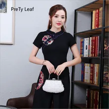 В этническом стиле с короткими рукавами, футболка с нашивками