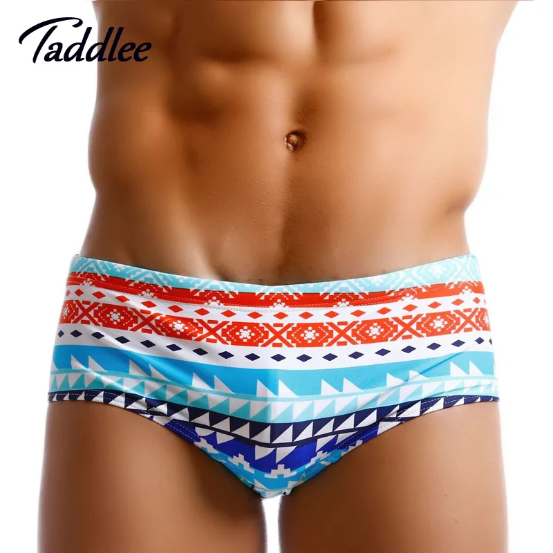 Taddlee Brand Men Swim Boxer Shorts Board Surfing Trunks Designed Low Waist Swimwear Swimsuits Brazilian Traditional Cut Gay | Спорт и
