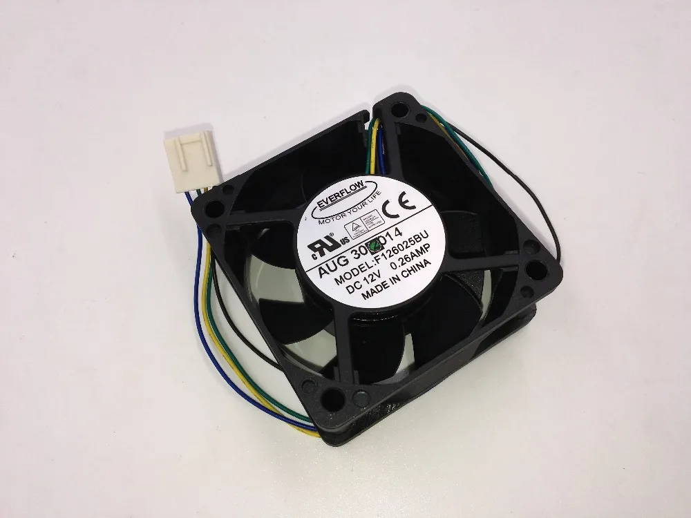Original EVERFLOW F126025BU 6025 60 * 60 * 25mm temperature control fan