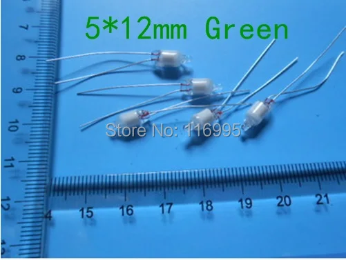 

Free shipping 20pcs Neon / neon bulb / neon lights / 5 * 12MM / GREEN/RED/BLUE