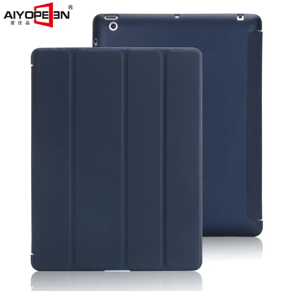 Чехол для Apple iPad 2/3/4 aiyopeen ультра тонкий из искусственной кожи с откидной крышкой чехол на заднюю панель из ТПУ Magentic смарт-чехол для iPad 2/3/4 A1430 A1460 - Цвет: dark blue