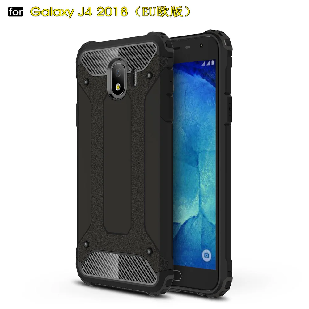 Coque 5.5For samsung Galaxy J4 чехол для samsung Galaxy J4 SM J400 J400f Sm-J400 Sm-J400f телефона чехол-лента на заднюю панель - Цвет: Black Gold