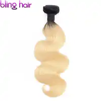Bling Hair 1b/613 Blonde Straight Hair Extensions Brazilian Hair Weave Bundles 100% Human Hair Non Remy 12-24 Inch Free Shipping