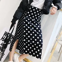 Женская одежда осенью бархатные прямые длинная куртка с секциями Разделение волновой точки слово юбка Для женщин