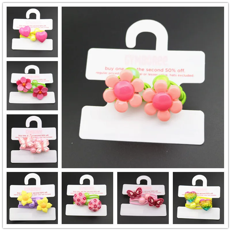 

F02 baby Hairband Elastic Rubber Girls Hair bands floral Cartoon Elastic hair ring tail ponytail holder headband accessories