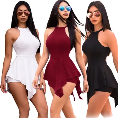 

Sexy jumpsuits short open back rompers womens solid combinaison femme overalls macacao feminino mameluco mujer monos moda 2019