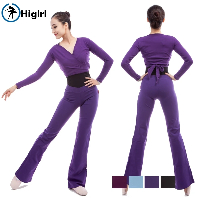 adult Yoga Fitness Gym Cotton Long Stretch ballet CT2053 Dance Pants