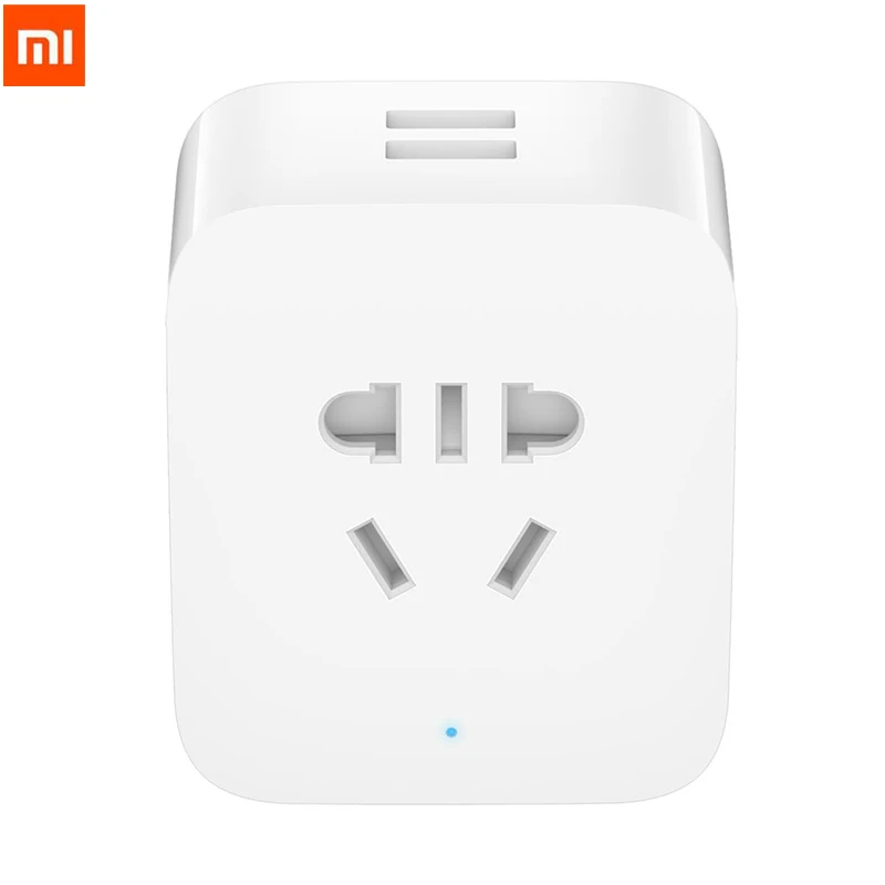 

2019 New Xiaomi Mijia Enhanced Plug Socket Smart Dual USB Wifi Control Timer Count Down Function BC1.2 Cute Mini 2200W 10A