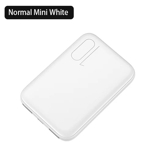 USAMS power Bank светодиодный дисплей mi ni power bank Внешняя батарея Poverbank зарядка Pover bank с usb-кабелем для xiaomi mi iPhone - Цвет: White No LED Normal