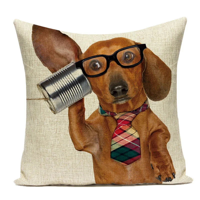 Beagle Чехлы для подушек подушки домашний декор льняные животные Бигль Щенок мультфильм собака наволочка декоративные подушки домашний декор