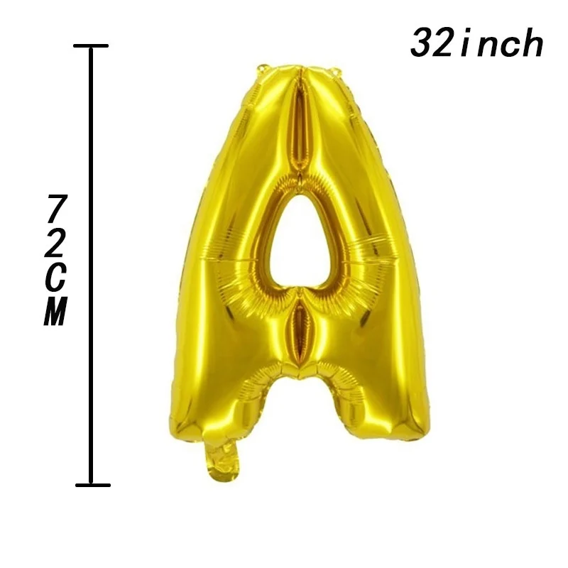 1 шт. 40 дюймов Серебряный Розовый Золотой Большой фольги гелиевые буквы шары Diy Имя Декор цифры с днем рождения украшения Детские шары