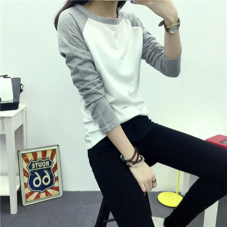 

ECTTC Female T-shirt Casual Top Cotton 2019 New Summer Women T-shirts Raglan Sleeve tshirt Candy Colors Tees Basic , EB232