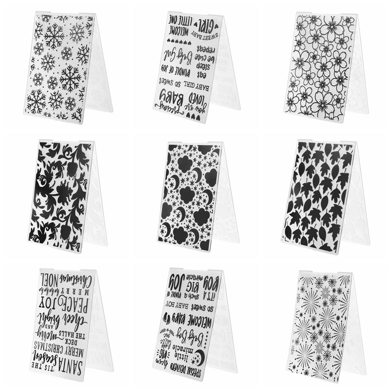 

10 Sets 2018 Plastic Embossing Folders for DIY Scrapbooking Embossing Paper Craft Card Making Decoration Supplies Template Molds