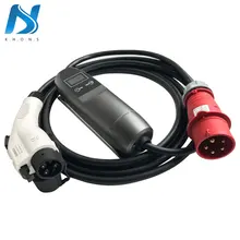 Khons SAE J1772 электрический автомобиль портативный EV зарядное устройство с красной CEE разъем 32A Регулируемый Тип 1 16 футов кабель EV разъем для зарядки