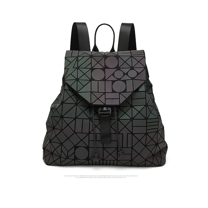 Светящийся женский рюкзак с геометрическими блестками, школьные рюкзаки для девочек, Подростковый рюкзак, школьный голографический рюкзак