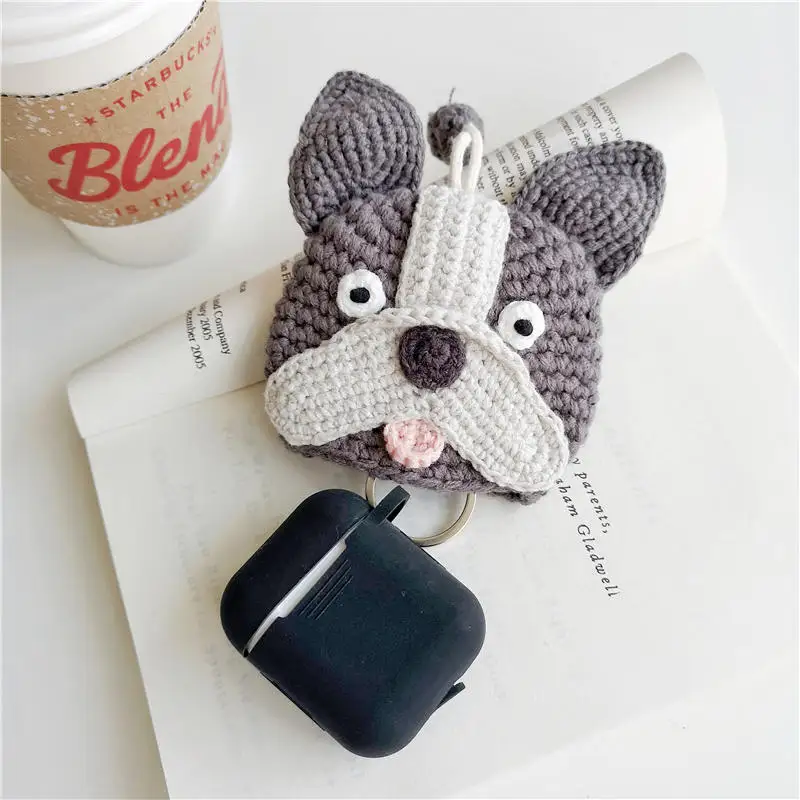 

Case For AirPods Protective Cover + Cute Animal puppy storage bag Soft Liquid silicone Shockproof Case Cover For Girl