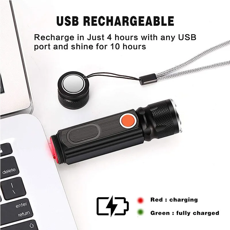 Новый многофункциональный светодиодный светильник вспышка с зарядкой от USB