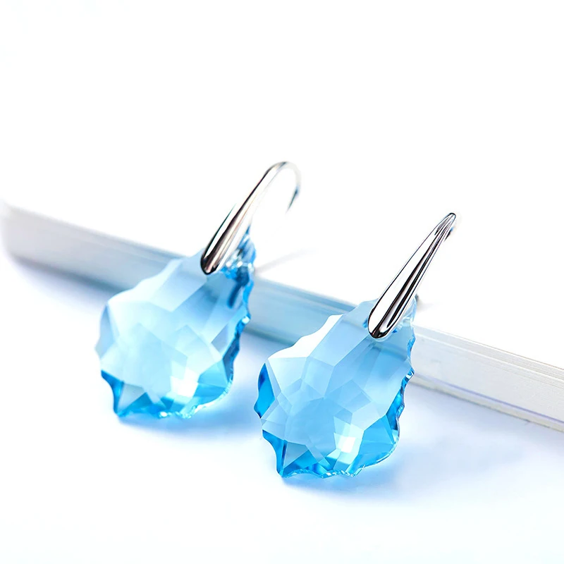 

Embellished with crystals from Swarovski Drop Earrings for Women/Girls 925 Sterling Silver Charming Water Drop Shape