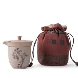 Китайский кунг-фу чай аксессуары включают 1kettle1Cup/высокое качество и элегантный керамический чайный набор Открытый путешествия