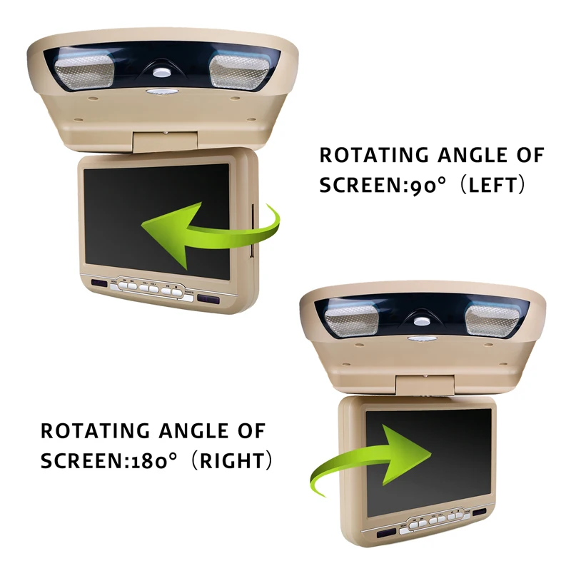 9 дюймов автомобильный монитор на крыше потолочное крепление откидной светодиодный цифровой экран dvd-плеер ик fm-передатчик USB SD MP5 динамик игра
