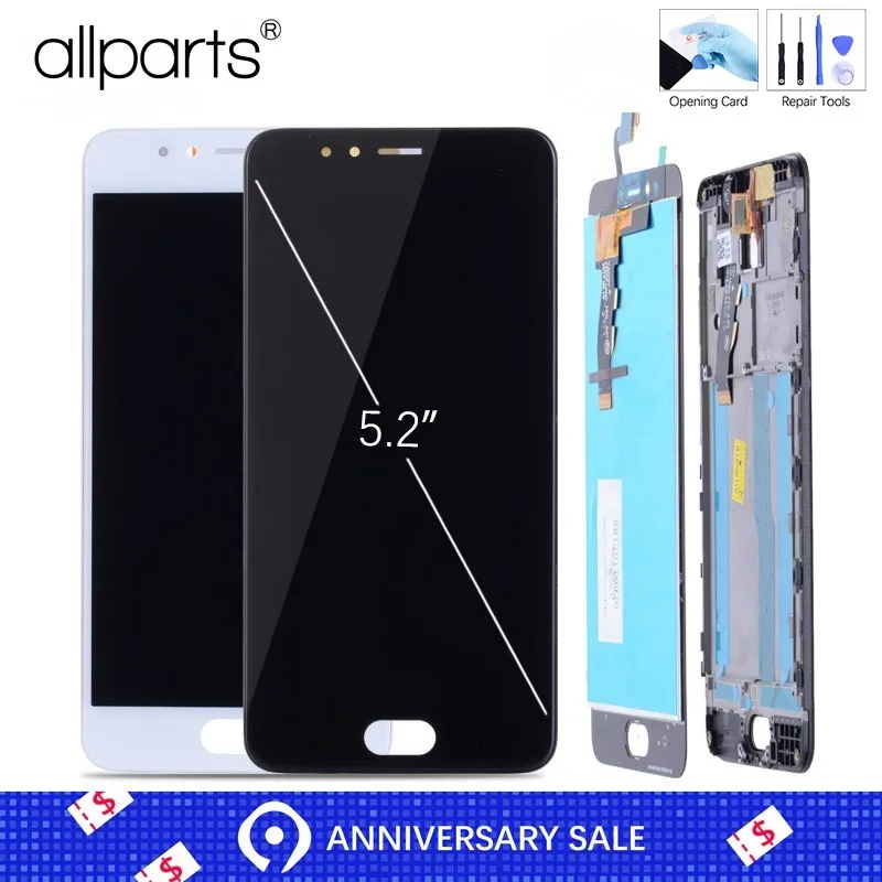 

Original 5.2'' Display For Meizu M5S LCD Display Touch Screen With Frame Replacement Panel For Meizu M5S LCD M612H Module M5S