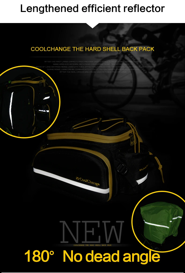 Clearance CoolChange Waterproof Bicycle Bag 35L Multifunction Portable Cycling Rear Seat Tail Bag Bike Bag Shoulder Handbag Accessories 37