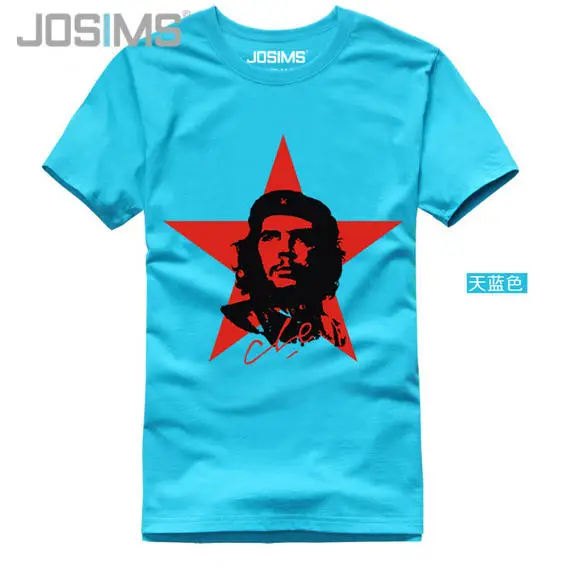 Че Гевары футболка мужские, знаменитый бренд, футболка с коротким рукавом, красный, принт со звездой, Фитнес хлопок Swag футболки A877 - Цвет: 04