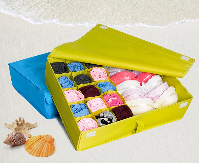 

Colorful Washable Foldable Storage Box Underwear sock bra organizer Free shipping