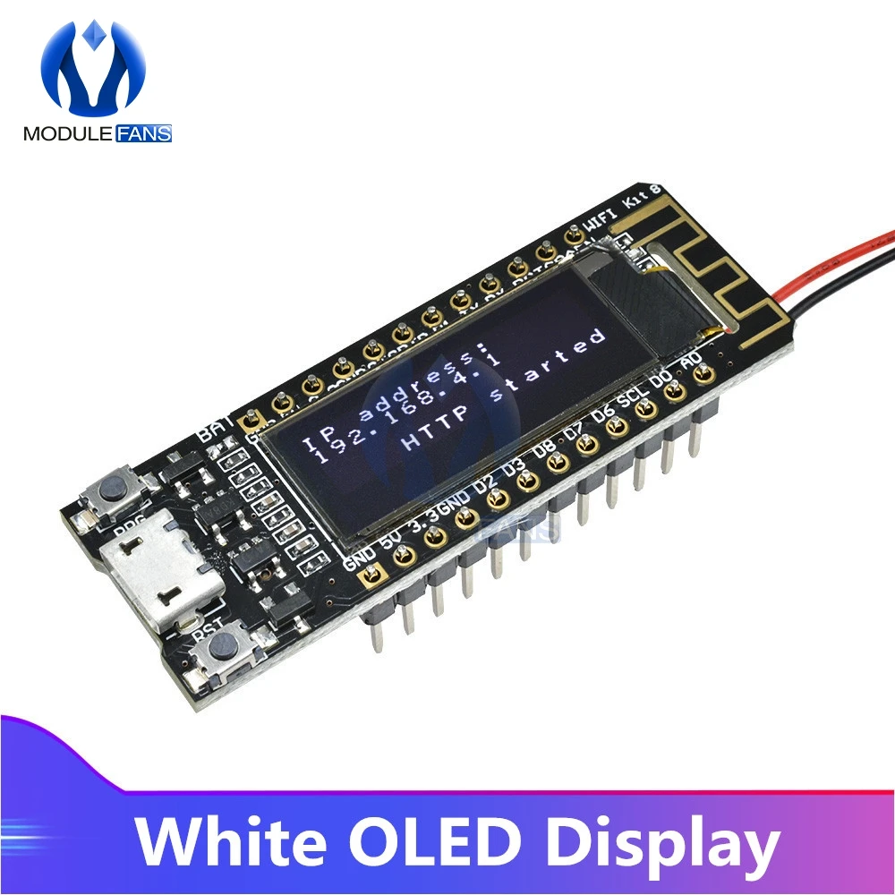 Интернет вещей CP2014 ESP8266 0,91 дюйма OLED 32 МБ флэш wifi модуль печатной платы для Arduino NodeMcu IOT макетная плата - Цвет: White Display